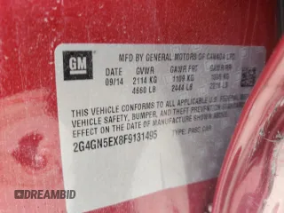 2015 Buick Regal Premium I with VIN 2G4GN5EX8F9131495, listed as a Copart auction lot 50769805 with 73,431 mi miles and Salvage Title. Bid and sale history available at carsss.com. Image 12.