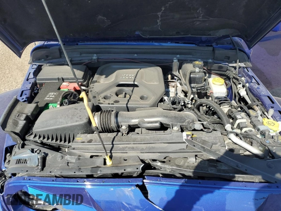 2020 Jeep Wrangler Unlimited Sahara with VIN 1C4HJXEN0LW318599, listed as a Copart auction lot 53258355 with 68,131 mi miles and Salvage title. Bid and sale history available at DreamBid. Image 12.