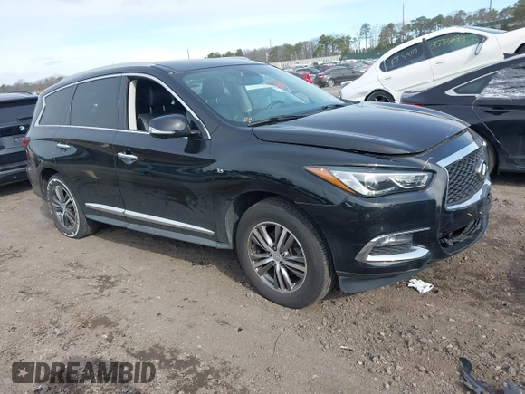2017 Infiniti QX60 with VIN 5N1DL0MM2HC513262, listed as a IAAI auction lot 42016988 with 96,233 mi miles and . Bid and sale history available at DreamBid. Image 1.