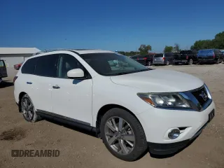 2014 Nissan Pathfinder Platinum with VIN 5N1AR2MN9EC656016, listed as a Copart auction lot 56662885 with 117,366 mi miles and Salvage title. Bid and sale history available at DreamBid. Image 4.