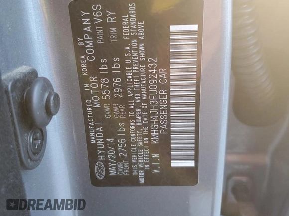 2015 Hyundai Equus Signature z VIN KMHGH4JH3FU092432, wystawiony jako Copart lot #88704375 z przebiegiem 100 058 mil mil oraz Szkoda całkowita • Salvage title. Historia ofert i sprzedaży dostępna na DreamBid. Obrazek 12.