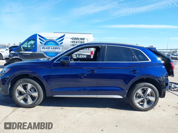2023 Audi Q5 Premium Plus with VIN WA1BBAFYXP2195975, listed as a IAAI auction lot 41309879 with 11,124 mi miles and . Bid and sale history available at DreamBid. Image 15.