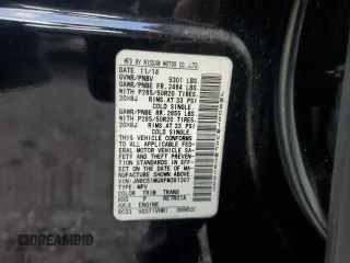 2015 Infiniti QX70 z VIN JN8CS1MUXFM381307, wystawiony jako Copart lot #47267545 z przebiegiem 171 240 mil mil oraz Szkoda całkowita • Salvage title. Historia ofert i sprzedaży dostępna na DreamBid. Obrazek 13.