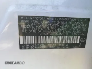 2018 Lexus IS with VIN JTHC81D27J5032518, listed as a Copart auction lot 45505645 with 69,318 mi miles and Salvage Title. Bid and sale history available at carsss.com. Image 12.