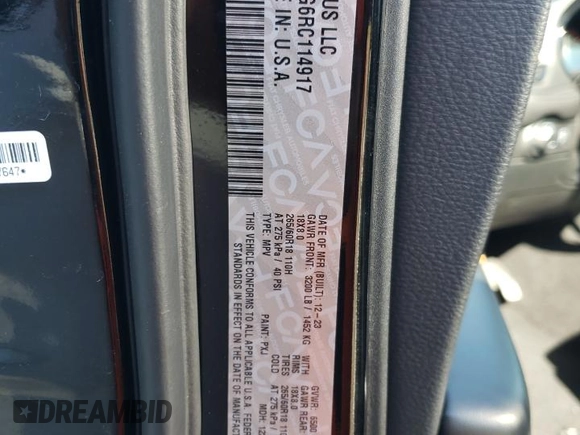 2024 Dodge Durango SXT with VIN 1C4RDJAG6RC114917, listed as a Copart auction lot 82828104 with 20,977 mi miles and Clean title. Bid and sale history available at DreamBid. Image 14.