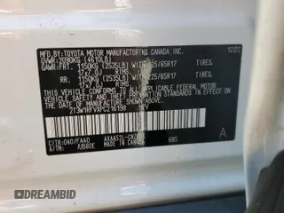 2023 Toyota RAV4 XLE with VIN 2T3W1RFVXPC216198, listed as a Copart auction lot 49070535 with 19,666 mi miles and Salvage Title. Bid and sale history available at carsss.com. Image 13.