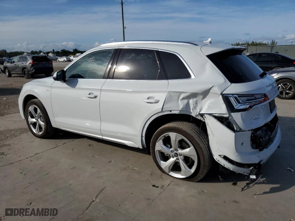 2024 Audi Q5 S line Premium Plus with VIN WA1EAAFY5R2093700, listed as a Copart auction lot 86593604 with 5,312 mi miles and Salvage Title. Bid and sale history available at carsss.com. Image 2.