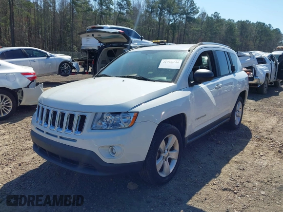2012 Jeep Compass Sport with VIN 1C4NJCBA1CD660068, listed as a IAAI auction lot 41766146 with 173,445 mi miles. Bid and sale history available at carsss.com. Image 2.