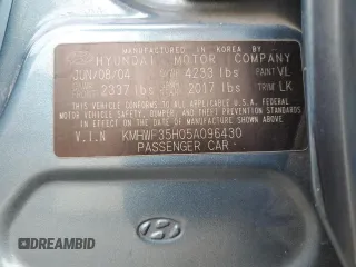 2005 Hyundai Sonata GLS with VIN KMHWF35H05A096430, listed as a Copart auction lot 72702414 with 98,334 mi miles and Salvage Title. Bid and sale history available at carsss.com. Image 12.