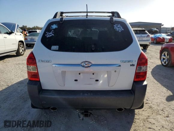 2007 Hyundai Tucson SE with VIN KM8JN12D47U641209, listed as a Copart auction lot 77636264 with Not Provided miles and Salvage Title. Bid and sale history available at carsss.com. Image 6.