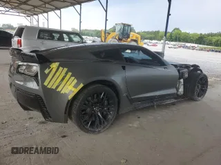2015 Chevrolet Corvette Z06 3LZ with VIN 1G1YU2D69F5607553, listed as a Copart auction lot 58258254 with 0 mi miles and Salvage Title. Bid and sale history available at carsss.com. Image 3.