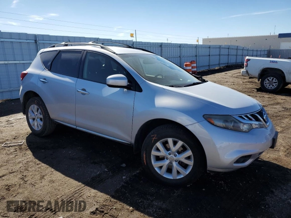 2013 Nissan Murano SV with VIN JN8AZ1MW1DW317095, listed as a Copart auction lot 47275195 with 135,666 mi miles and Salvage Title. Bid and sale history available at carsss.com. Image 4.