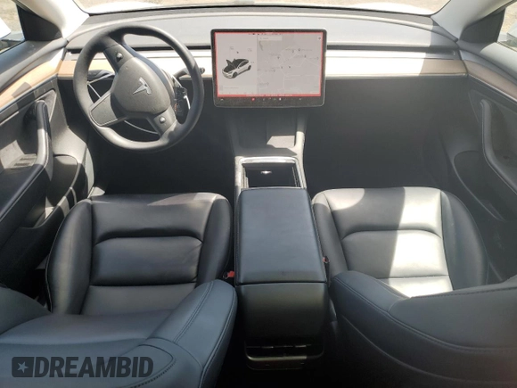 2021 Tesla Model 3 Standard Range Plus z VIN 5YJ3E1EA7MF078241, wystawiony jako Copart lot #57100525 z przebiegiem 56 700 mil mil oraz Szkoda całkowita • Salvage title. Historia ofert i sprzedaży dostępna na DreamBid. Obrazek 8.