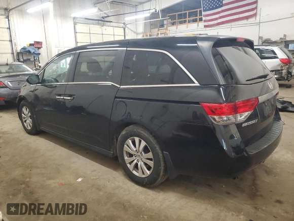 2015 Honda Odyssey EX-L with VIN 5FNRL5H62FB014772, listed as a Copart auction lot 55088925 with 144,152 mi miles and Salvage Title. Bid and sale history available at DreamBid. Image 2.