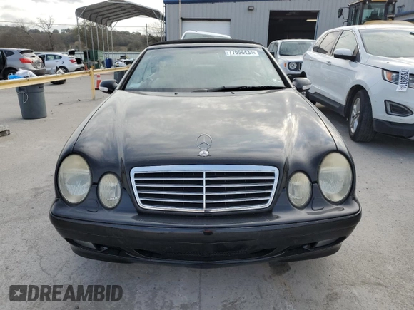 2002 Mercedes-Benz CLK 320/430 with VIN WDBLK65G02T096356, listed as a Copart auction lot 77056434 with 101,971 mi miles and Clean Title. Bid and sale history available at DreamBid. Image 5.
