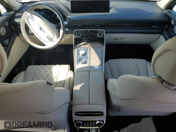 2023 Genesis GV80 with VIN KMUHCESC7PU110011, listed as a Copart auction lot 53480885 with 8,542 mi miles and Salvage title. Bid and sale history available at DreamBid. Image 8.