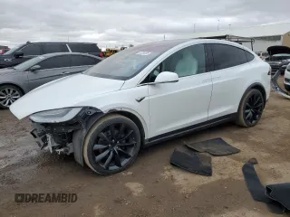 2020 Tesla Model X Long Range with VIN 5YJXCBE25LF235706, listed as a Copart auction lot 51224765 with 82,741 mi miles and Salvage Title. Bid and sale history available at carsss.com. Image 1.