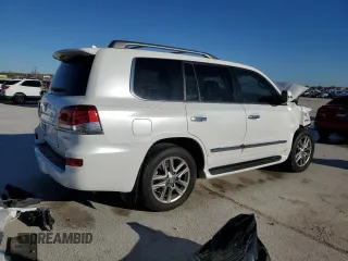 2015 Lexus LX 570 with VIN JTJHY7AX7F4167891, listed as a Copart auction lot 48007665 with Not Provided miles and Salvage Title. Bid and sale history available at DreamBid. Image 3.