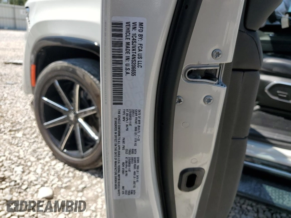 2022 Jeep Wagoneer Series I with VIN 1C4SJVAT4NS206655, listed as a Copart auction lot 66187364 with 42,209 mi miles and Salvage title. Bid and sale history available at DreamBid. Image 14.