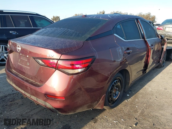 2024 Nissan Sentra SV with VIN 3N1AB8CV7RY263242, listed as a IAAI auction lot 41959700 with 9,296 mi miles and . Bid and sale history available at DreamBid. Image 4.