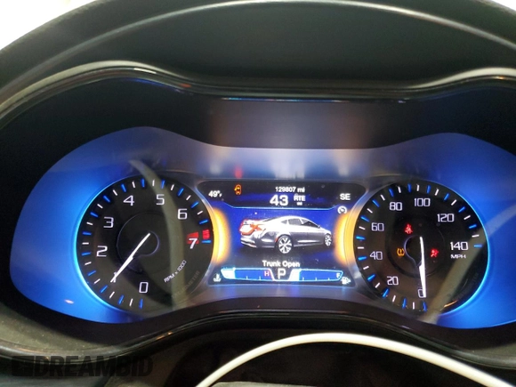 2015 Chrysler 200 S with VIN 1C3CCCBG5FN647722, listed as a Copart auction lot 50693715 with 129,807 mi miles and Salvage Title. Bid and sale history available at DreamBid. Image 9.
