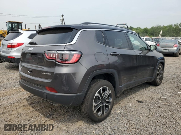 2022 Jeep Compass Limited with VIN 3C4NJDCB2NT130380, listed as a Copart auction lot 59363255 with 26,078 mi miles and Salvage title. Bid and sale history available at DreamBid. Image 3.