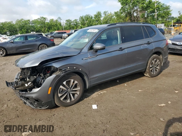 2022 Volkswagen Tiguan S with VIN 3VV0B7AX7NM173857, listed as a Copart auction lot 58382565 with 14,586 mi miles and Salvage title. Bid and sale history available at DreamBid. Image 1.