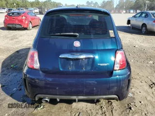 2015 FIAT 500 Turbo with VIN 3C3CFFHH3FT500548, listed as a Copart auction lot 81249704 with 128,388 mi miles and Salvage Title. Bid and sale history available at carsss.com. Image 6.