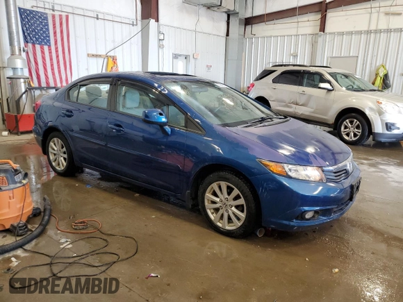 2012 Honda Civic EX with VIN 19XFB2F89CE029795, listed as a Copart auction lot 55648145 with 131,769 mi miles and Non Repairable. Bid and sale history available at DreamBid. Image 4.