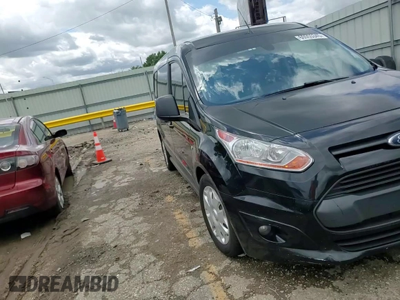 2017 Ford Transit Connect XLT with VIN NM0LS7F79H1324491, listed as a Copart auction lot 60055345 with 128,463 mi miles and Salvage title. Bid and sale history available at DreamBid. Image 14.