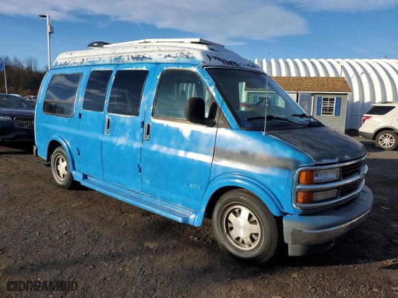 1999 Chevrolet Express Van with VIN 1GBFG15R5X1100445, listed as a Copart auction lot 82358104 with 154,515 mi miles and Clean Title. Bid and sale history available at carsss.com. Image 4.