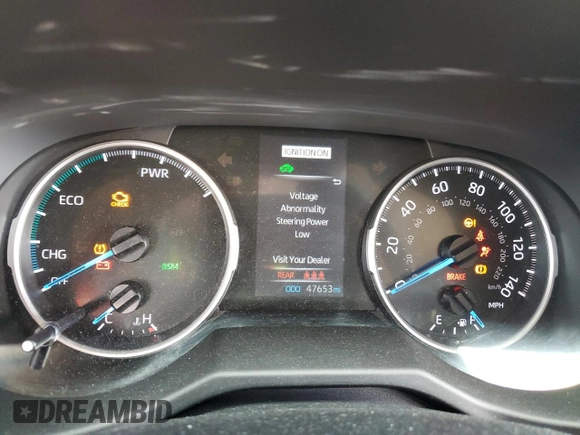 2022 Toyota RAV4 Hybrid XLE with VIN 4T3RWRFV6NU061336, listed as a Copart auction lot 51602405 with 47,653 mi miles and Salvage title. Bid and sale history available at DreamBid. Image 9.