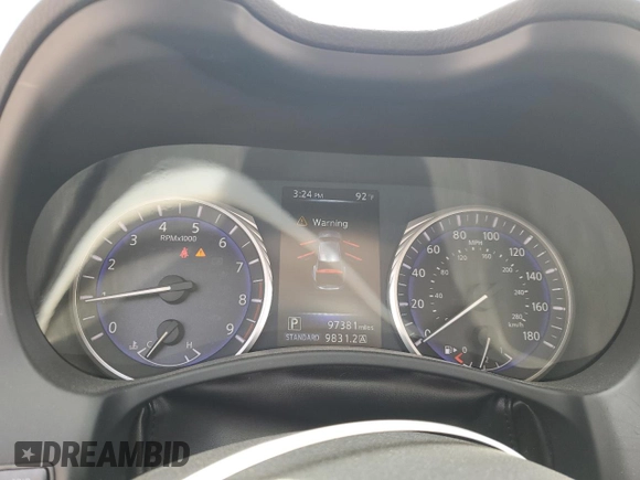 2014 Infiniti Q50 Premium with VIN JN1BV7AR2EM700072, listed as a Copart auction lot 54934445 with 97,381 mi miles and Salvage title. Bid and sale history available at DreamBid. Image 9.