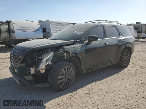 2024 Nissan Pathfinder SL with VIN 5N1DR3CDXRC252174, listed as a Copart auction lot 46054675 with 10,589 mi miles and Salvage title. Bid and sale history available at DreamBid. Image 1.