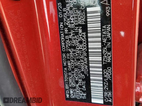 2023 Toyota Crown Platinum with VIN JTDAFAAFXP3000544, listed as a Copart auction lot 44409235 with 17,814 mi miles and Salvage Title. Bid and sale history available at DreamBid. Image 16.