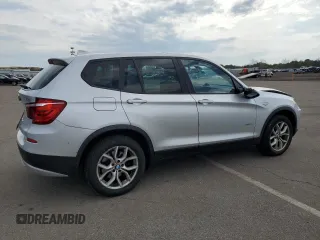 2013 BMW X3 xDrive28i with VIN 5UXWX9C5XD0A30504, listed as a Copart auction lot 53200135 with 52,252 mi miles and Salvage Title. Bid and sale history available at DreamBid. Image 3.