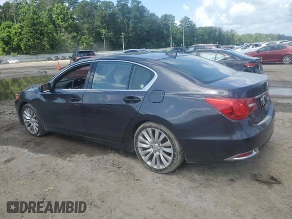2014 Acura RLX Advance with VIN JH4KC1F93EC004320, listed as a Copart auction lot 61643825 with 80,123 mi miles and Salvage title. Bid and sale history available at DreamBid. Image 2.