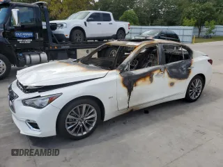 2020 Infiniti Q50 Pure with VIN JN1EV7AP1LM206584, listed as a Copart auction lot 71473254 with Not Provided miles and Salvage Title. Bid and sale history available at carsss.com. Image 1.