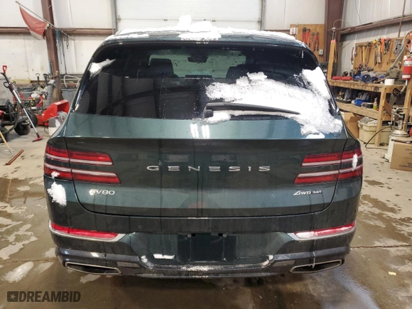 2021 Genesis GV80 with VIN KMUHCESC9MU048509, listed as a Copart auction lot 85404424 with 89,863 mi miles and Salvage Title. Bid and sale history available at carsss.com. Image 6.