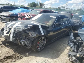 2017 Maserati Ghibli S Q4 with VIN ZAM57RTL4H1223560, listed as a Copart auction lot 45456255 with 90,507 mi miles and Salvage Title. Bid and sale history available at carsss.com. Image 1.