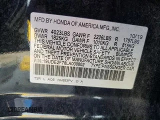 2020 Acura ILX w/Premium Pkg with VIN 19UDE2F78LA000802, listed as a Copart auction lot 49647055 with 22,560 mi miles and Salvage Title. Bid and sale history available at carsss.com. Image 14.