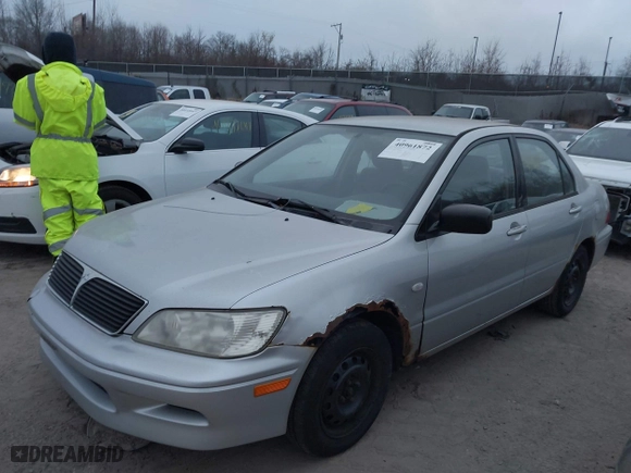 2002 Mitsubishi Lancer ES with VIN JA3AJ26E62U060214, listed as a IAAI auction lot 40961872 with 150,399 mi miles. Bid and sale history available at carsss.com. Image 6.