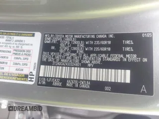 2025 Lexus NX 250 with VIN 2T2ADCAZ4SC024801, listed as a IAAI auction lot 41727939 with 77 mi miles and . Bid and sale history available at DreamBid. Image 9.