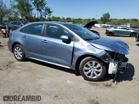 2021 Toyota Corolla LE with VIN 5YFEPMAE0MP261630, listed as a Copart auction lot 54869355 with 65,642 mi miles and Salvage Title. Bid and sale history available at DreamBid. Image 4.