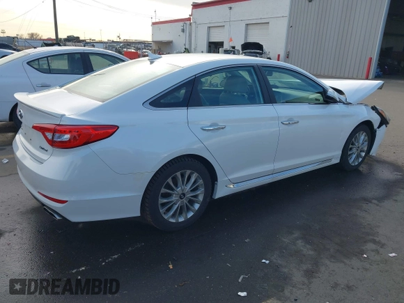 2015 Hyundai Sonata 2.4L Sport with VIN 5NPE34AF3FH035408, listed as a IAAI auction lot 41131154 with 107,308 mi miles. Bid and sale history available at carsss.com. Image 4.