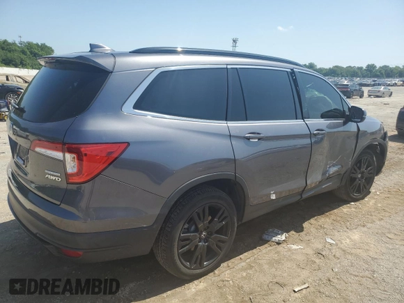 2021 Honda Pilot Special Edition with VIN 5FNYF6H23MB064213, listed as a Copart auction lot 61631285 with 18,950 mi miles and Salvage title. Bid and sale history available at DreamBid. Image 3.
