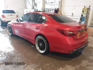 2021 Infiniti Q50 Red Sport 400 z VIN JN1FV7DR6MM881107, wystawiony jako IAAI lot #42370115 z przebiegiem 45 999 mil mil oraz . Historia ofert i sprzedaży dostępna na DreamBid. Obrazek 3.