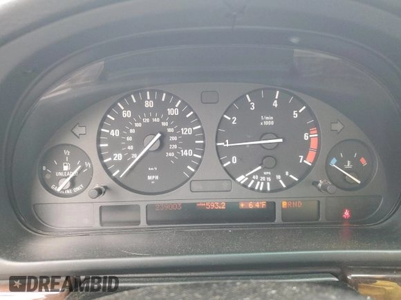 2003 BMW 5 Series 540iA with VIN WBADN63423GS56847, listed as a Copart auction lot 42161695 with 239,003 mi miles and Salvage Title. Bid and sale history available at carsss.com. Image 9.