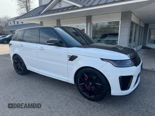 2018 Land Rover Range Rover Sport SVR with VIN SALWZ2SE7JA198973, listed as a Copart auction lot 52995305 with 68,909 mi miles and Clean Title. Bid and sale history available at carsss.com. Image 1.