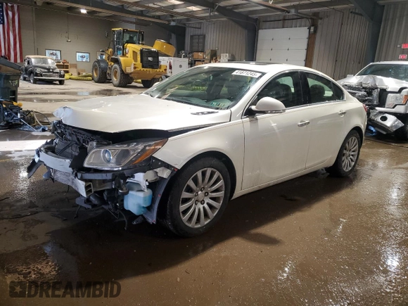2013 Buick Regal Turbo Premium 2 with VIN 2G4GT5GV7D9123404, listed as a Copart auction lot 41871245 with 98,962 mi miles and Salvage title. Bid and sale history available at DreamBid. Image 1.